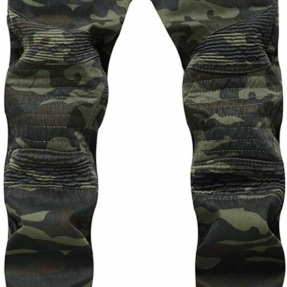 COPY - Men's Biker Zipper Deco Washed Slim Fit Jeans